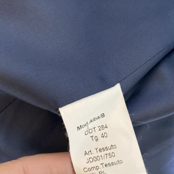 The GiGi Wool Blazer Jacket Plaid Blue Gold Velvet Collar Mens EU 40 US 30 Italy - Picture 10 of 12